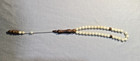 White Muslim Tasbih 33 Beads Resin Handle Prayer Misbaha Islamic Rosary 