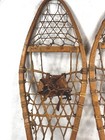 Antique Snowshoes Hand Made Small Huron Style Beaver Tail 36 In  Long Original 