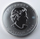 2014  5 Canadian Bald Eagle - Birds Of Prey Series 1 Oz  9999 Fine Silver Coin