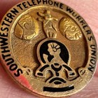 Vintage Southwestern Telephone Workers Union Lapel Pin Lineman Operator 