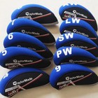 10pcs Golf Club Cover Tlm M6 Iron Head Cover 4-9-lpas Hat Cover Black Blue Red