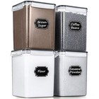  Large Food Storage Containers 5 2l  175oz  4 Piece Bpa Free 5 2l 175oz Black