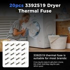 20 Pack Wp3392519 For Whirlpool Kenmore Roper Dryer Thermal Fuse 3392519