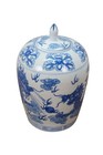 Chinese Chinoiserie Blue   White Porcelain Dragon Ginger Jar Mantel Vase Urn 11 