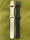 Pair Apple Watch Sport Band Starlight   Black S m 38 Mm Exc Fits 40 41 Genuine