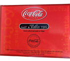2001 Coca Cola Sign Images Graphic Metal 4  Salt   Pepper Shakers Tins New