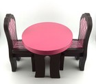 Kid Kraft Wooden Doll House Furniture Dining Table   2 Chairs Set - Barbie-sized