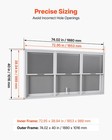Vevor 74x40 In Concession Window Aluminum Alloy Service Window For Food Truck