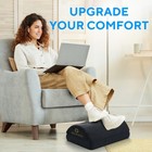 Premium Under Desk Footrest - Ergonomic Foot Rest For Work  Medium  Black 