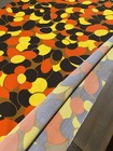Vintage Mid Century Mom Retro 70s 60s Yellow Orange Brown Floral Fabric 2 Yards