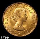 1966 Uk Great Britain 1 2 P Penny - Coin - Full Luster Unc 25 4mm-km 896
