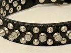 Vintage Spiked Black Collar Dog Collar 16    Length Vintage Stud Collar Biker Punk