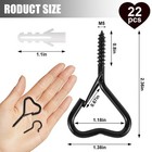 Qflrgon 22pcs Screw Hooks For Hanging  2 36inch Cup Eye Hooks Screw  Ceiling    