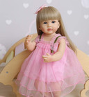 Reborn Baby Dolls Girl 22 Inch Lifelike Realistic Toddler Reborn Doll Silicone 