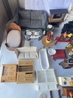 Vintage Dollhouse Miniatures Lot Furniture Food Tools 1 12 Parts Repair