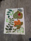 35 x 24   70 s Latch Hook Rug Lady Bug Leaf Mcm