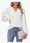 Women   s Large V-neck Long Sleeve Casual Top Very Soft  