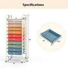 10 Drawer Rolling Storage Cart Scrapbook Paper Office School Organizer Macaron