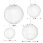 Novelty Place 10pcs White Paper Lanterns - Great Home Party Wedding Decorations