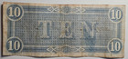 1864  10  confederate States Of America  Note - Richmond N31772 Great Condition