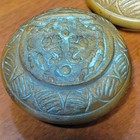 Antique 3 Bronze Doorknobs Salvage Victorian Ornate Large Eastlake Heavy