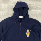 Vintage 90s Winnie The Pooh Hoodie Sweatshirt Full Zip Up Womens M Disneyland