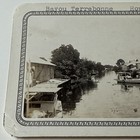 1937 Bayou Terrebonne Houma Louisiana Boats Docks Houses Vtg Texaco Fuel Photo