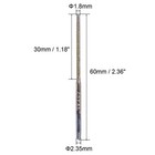 Mini Diamond Burrs Drill Bits 2 35mm Shank 1 8mm Cylindrical Ball Nose 5 Pcs