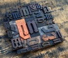 Letterpress Gothic Wood Printing Blocks Type Printer Letter Typography Antique  
