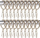 60 Pieces Metal Drapery Curtain Rings Curtain Hanging 1 26 Inch Champagne Gold