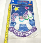 Vtg 2 Sided  it s A Boy  Flag Garden Flag Pregnancy Announcement Baby Shower