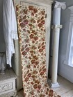 Vintage Fabric French Large Scale Floral Red Gold Pillow Material Upholstery