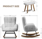 Rocking Chair Nursery W  Ottoman teddy Upholstered Glider Rocker
