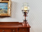 Dollhouse Light Hurricane Oil Lamp Battery Operated Copper 1 12 Scale Miniature