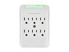 Monoprice 6 Outlet Power Surge Protector Slim Wall Tap - 540 Joules