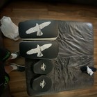 Hayabusa Kick Shield Training Pad Set W  Focus Mitts Black white  4pc 