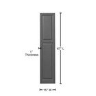 15 In  X 67 In  Cottage Style Raised Panel Polypropylene Shutters Pair In Gray