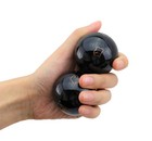 Set Of 2 Black Taiji Iron Ball Hand Stress Relief Exercise Finger Health Therapy