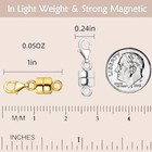 Magnetic Necklace Clasp Extra Strong  Gold And Silver Plated Magnet Jewelry Clas