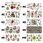 Uv Dtf Cup Wrap  10 Sheet Christmas Transfers Stickers For 9 5  X 4 6   Green