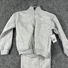 New Balance Fleece Sweatsuit Girls Large 6x Gray 2 Piece Set Lad53d19dagt
