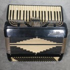 Pollina Piano Accordion 41 Keys 120 Bass Made In Italy Black With Hard Case