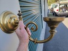 Antique French Gilt Bronze Brass Wall Light Sconce Heavy