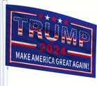 3 X 5 Trump 2024 Make America Great Again Biden Kamala Democrats Sucks Blue Flag