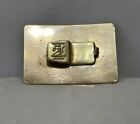 Vtg Waterfowl Ampersand Brass Belt Buckle Kindle 9 15 Kalamazoo Michigan 3   