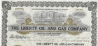 Used 1919 Liberty Oil And Gas Company Arizona Capital Stock Certificate