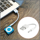 Usb Charger Data Sync Cable 3 5mm Audio Cord For Ipod Shuffle 3rd 4th Gen