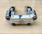 Harley Chrome Bar   Shield 1    Handlebar Clamp 6    Pull Back Fat Risers Sportster