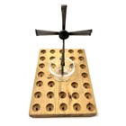 Vintage Hand Made Wood Communion Tray With Metal Cross 30 Cup