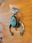 Sterling Number 8 Turquoise Chimney Butte Native American Squash Blossom Naja